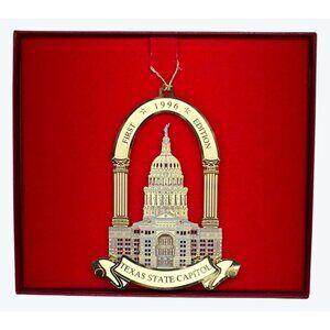 1996 1st Edition Texas State Capitol South Entrance Christmas Ornament with Box